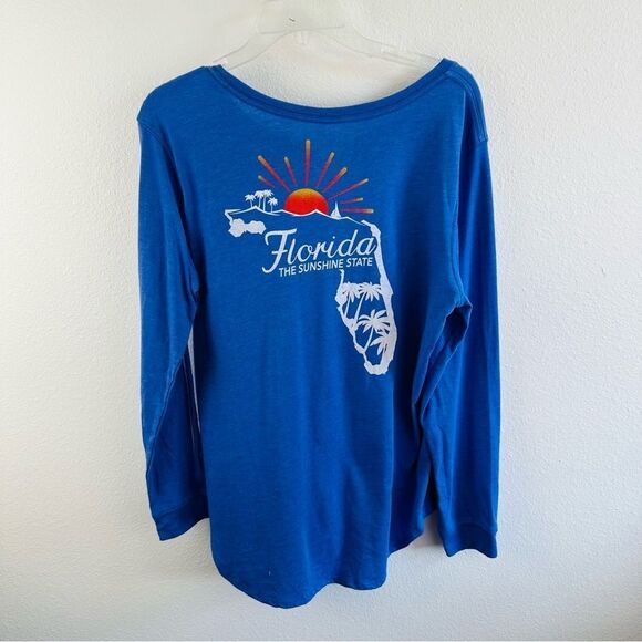 State Of Mine Blue Florida Long Sleeve Tee Size L NWT - Picture 3 of 5